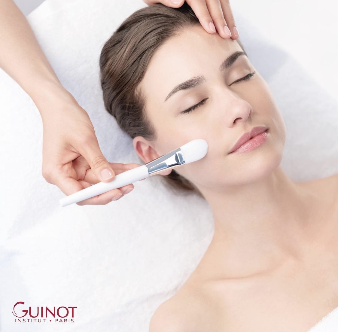 Facial using Guinot Paris products